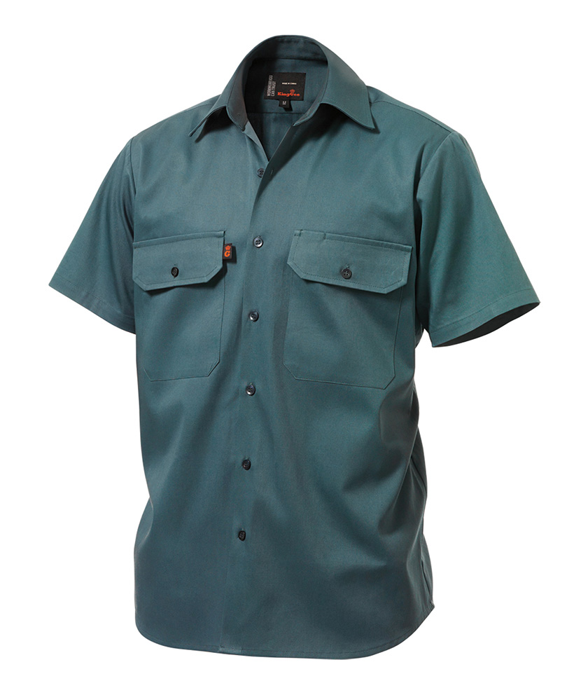 King Gee SS Open Front Drill Shirt Workin Gear