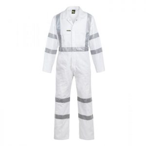 Hi Vis Cotton Drill Coverall With CSR Reflective Tape - Night Use Only-WC3254