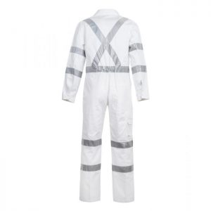 Hi Vis Cotton Drill Coverall With CSR Reflective Tape - Night Use Only-WC3254